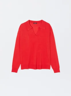 PARFOIS Jersey De Punto Con Lana Naranja Fashion