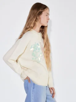 PARFOIS Jersey De Punto Con Lentejuelas Multicor Flash Sale