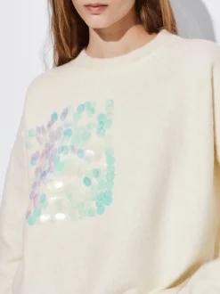 PARFOIS Jersey De Punto Con Lentejuelas Multicor Flash Sale