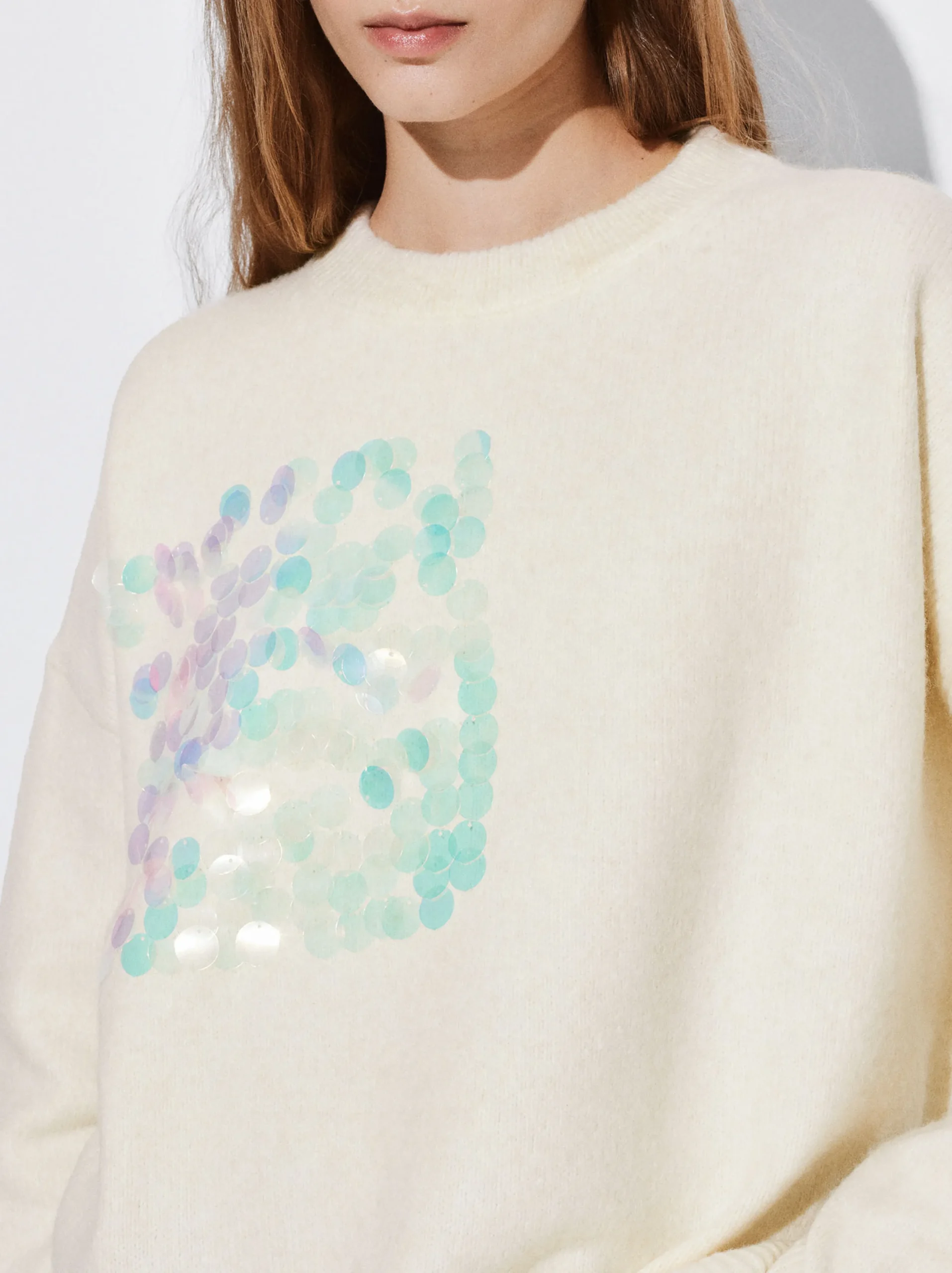 PARFOIS Jersey De Punto Con Lentejuelas Multicor Flash Sale