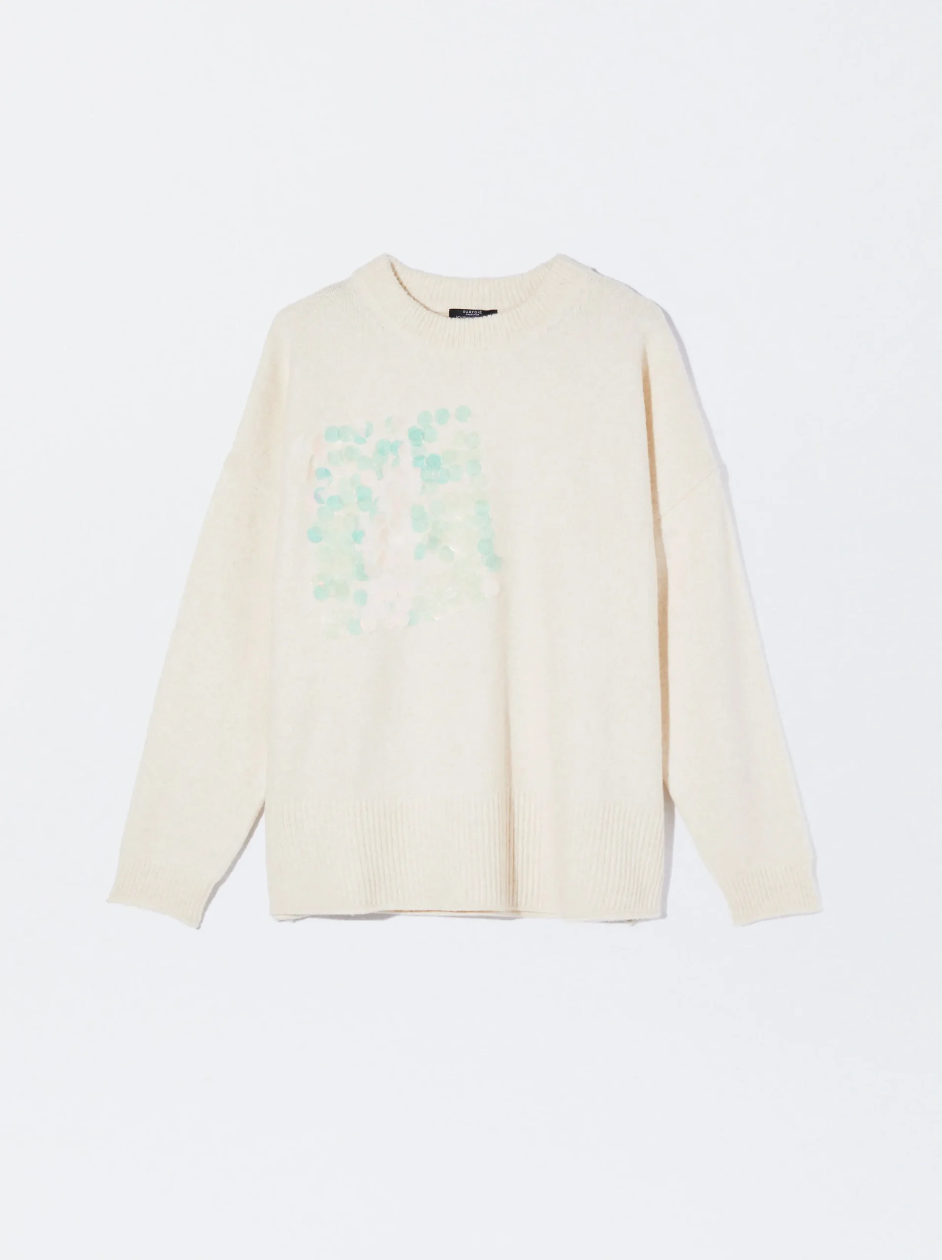 PARFOIS Jersey De Punto Con Lentejuelas Multicor Flash Sale