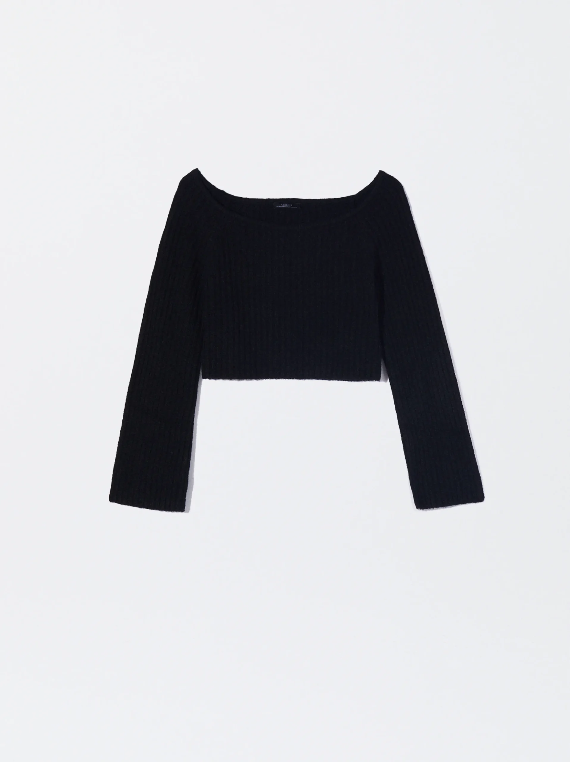 PARFOIS Jersey De Punto Cropped Negro Online