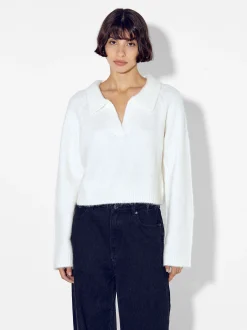 PARFOIS Jersey De Punto Cropped Blanco Online