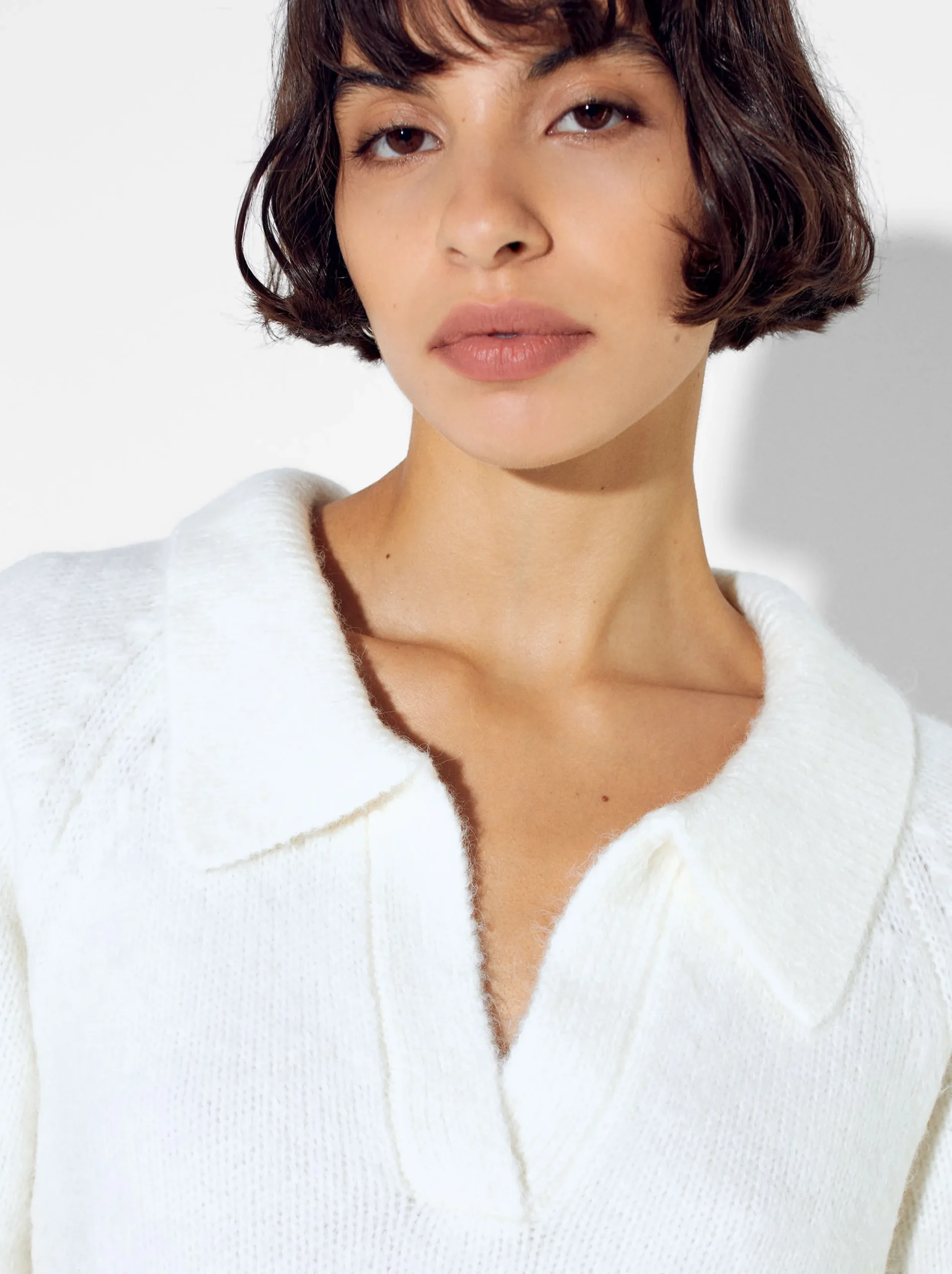PARFOIS Jersey De Punto Cropped Blanco Online