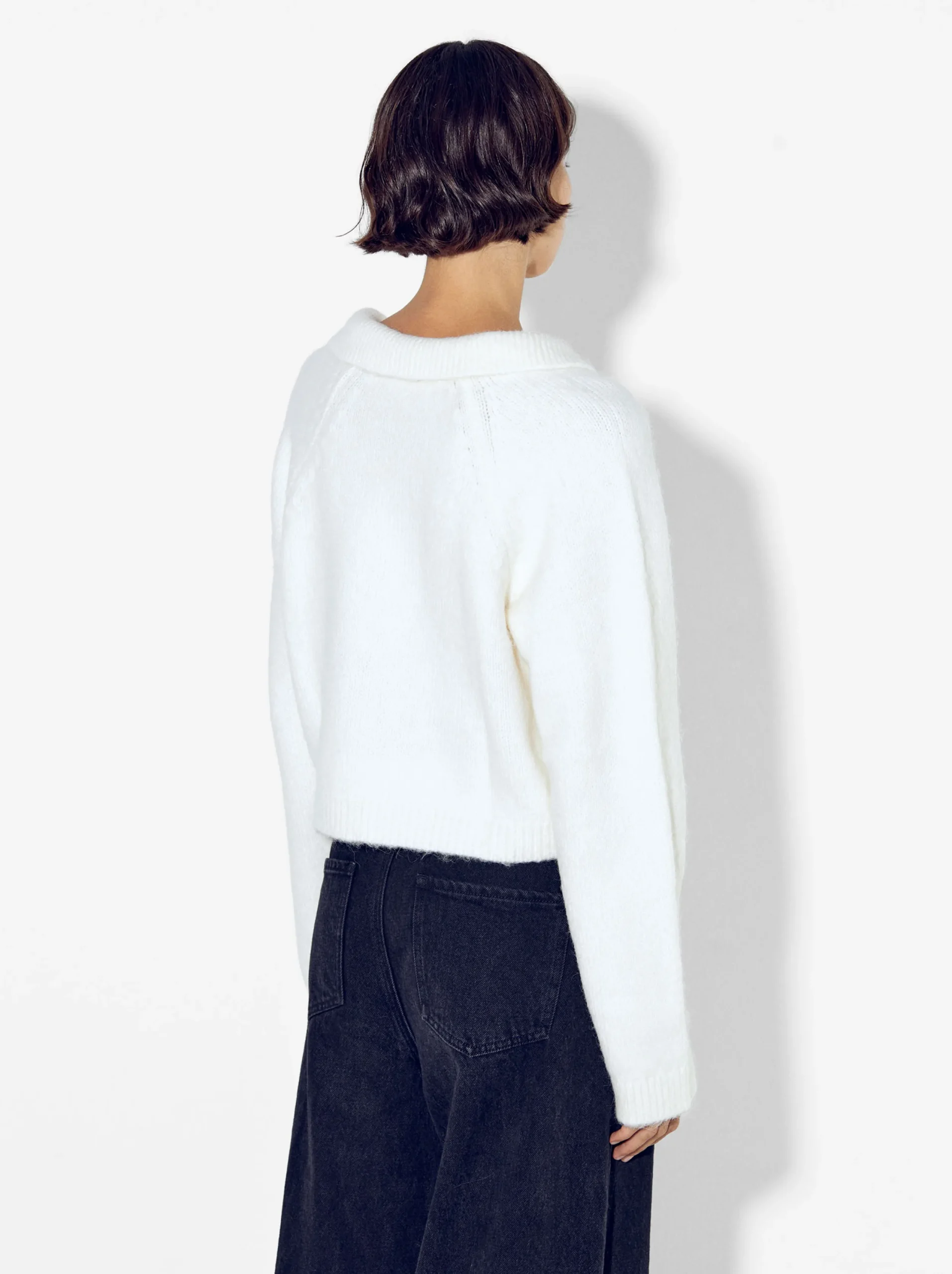 PARFOIS Jersey De Punto Cropped Blanco Online