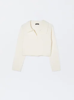 PARFOIS Jersey De Punto Cropped Blanco Online