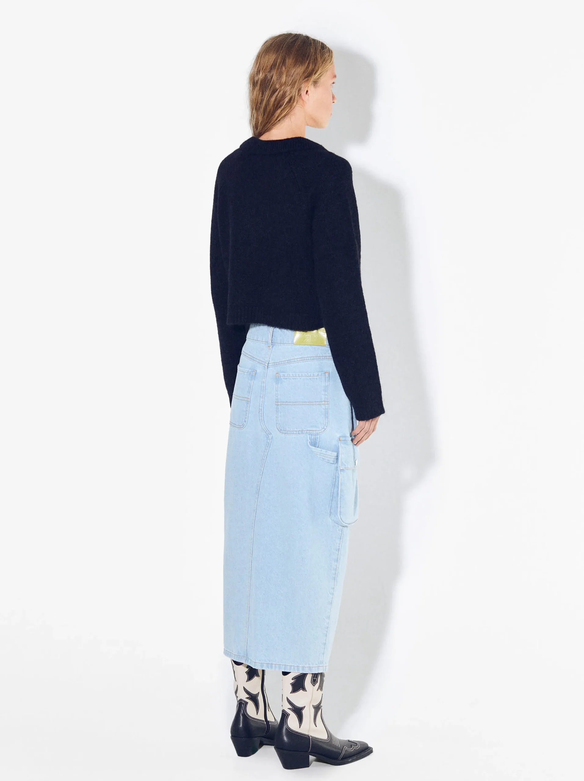 PARFOIS Jersey De Punto Cropped Negro Discount