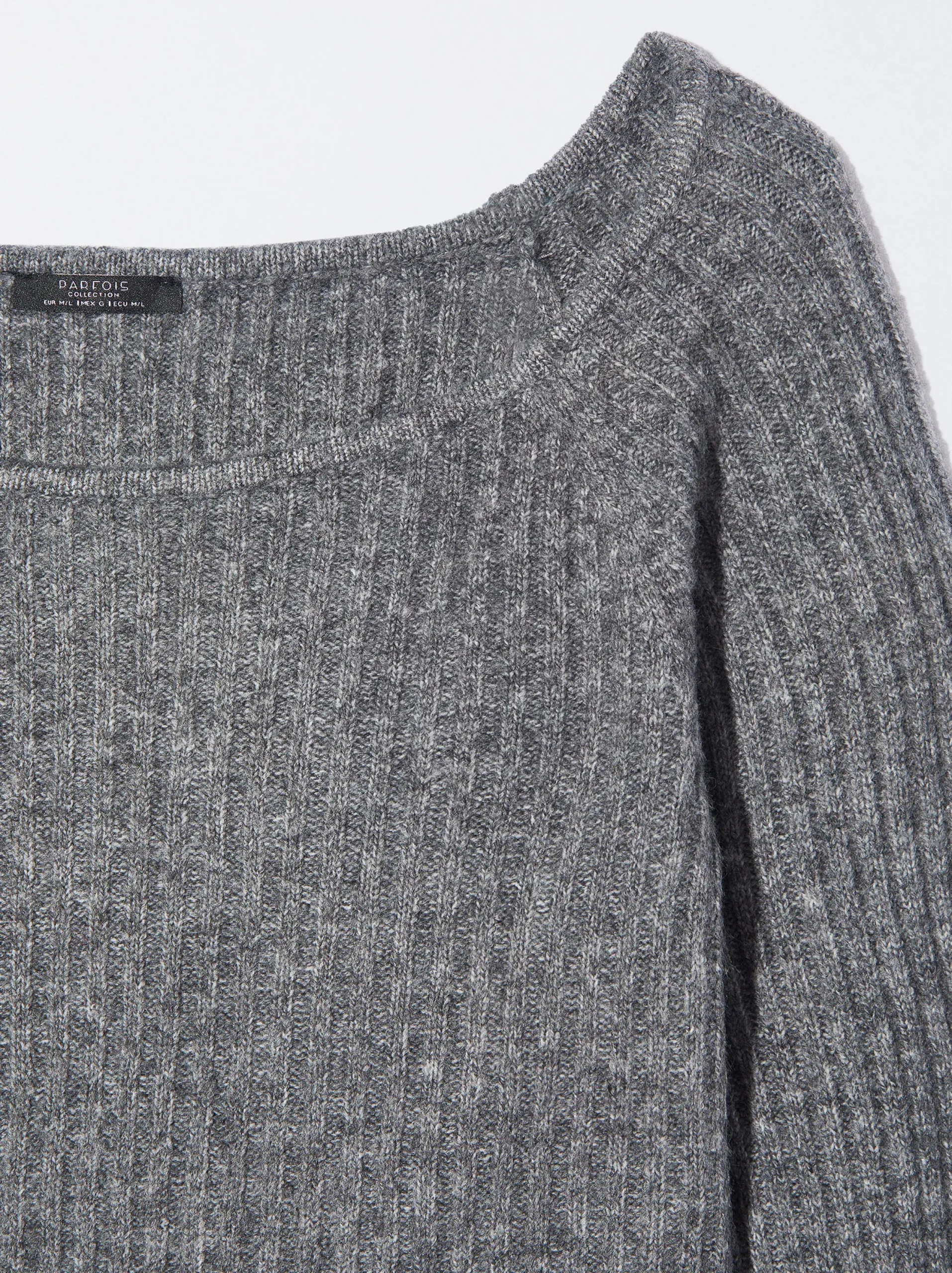 PARFOIS Jersey De Punto Cropped Gris Clearance