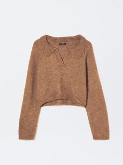 PARFOIS Jersey De Punto Cropped Camel Best