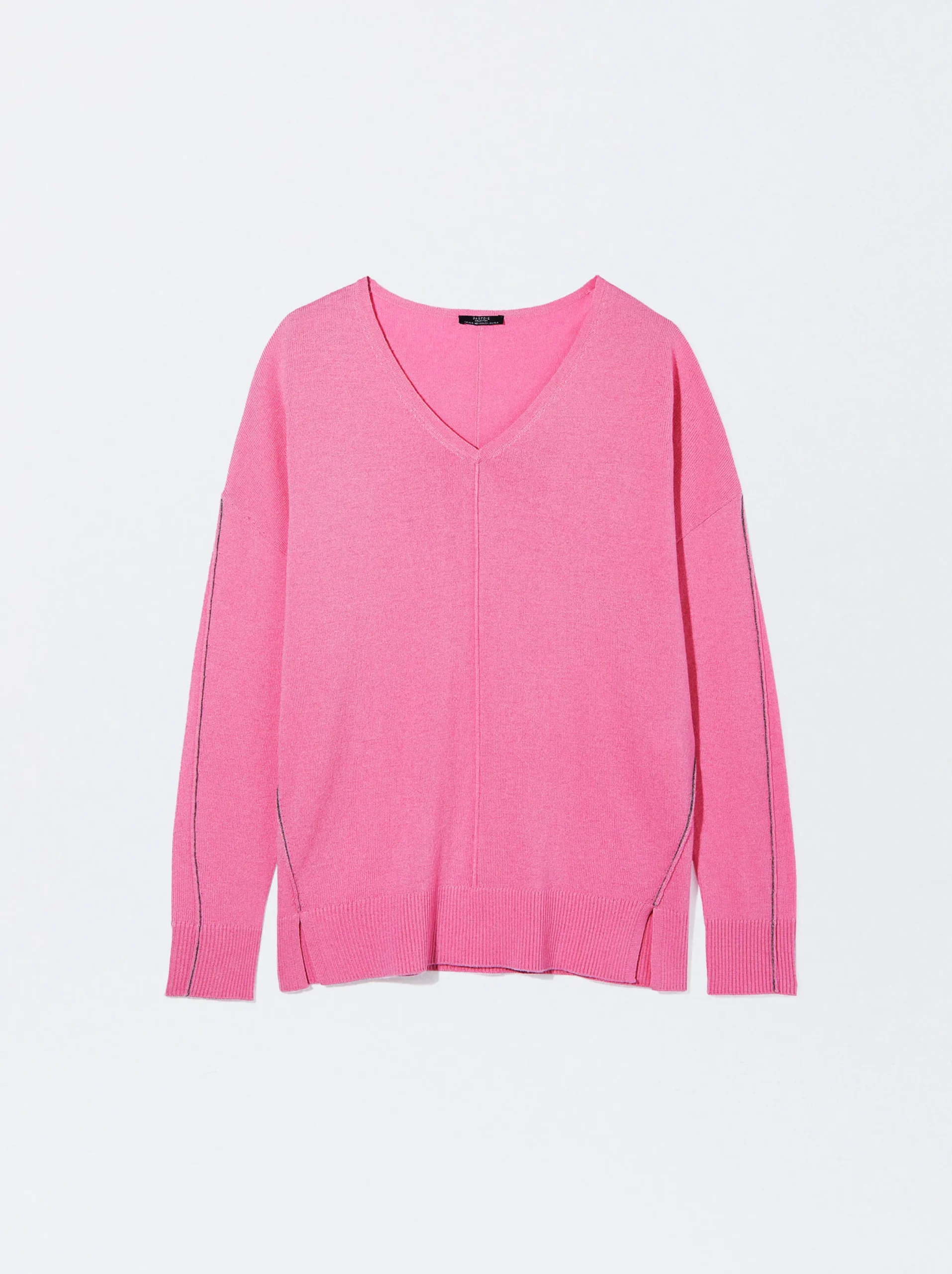 PARFOIS Jersey De Punto Cuello De Pico Rosa Store
