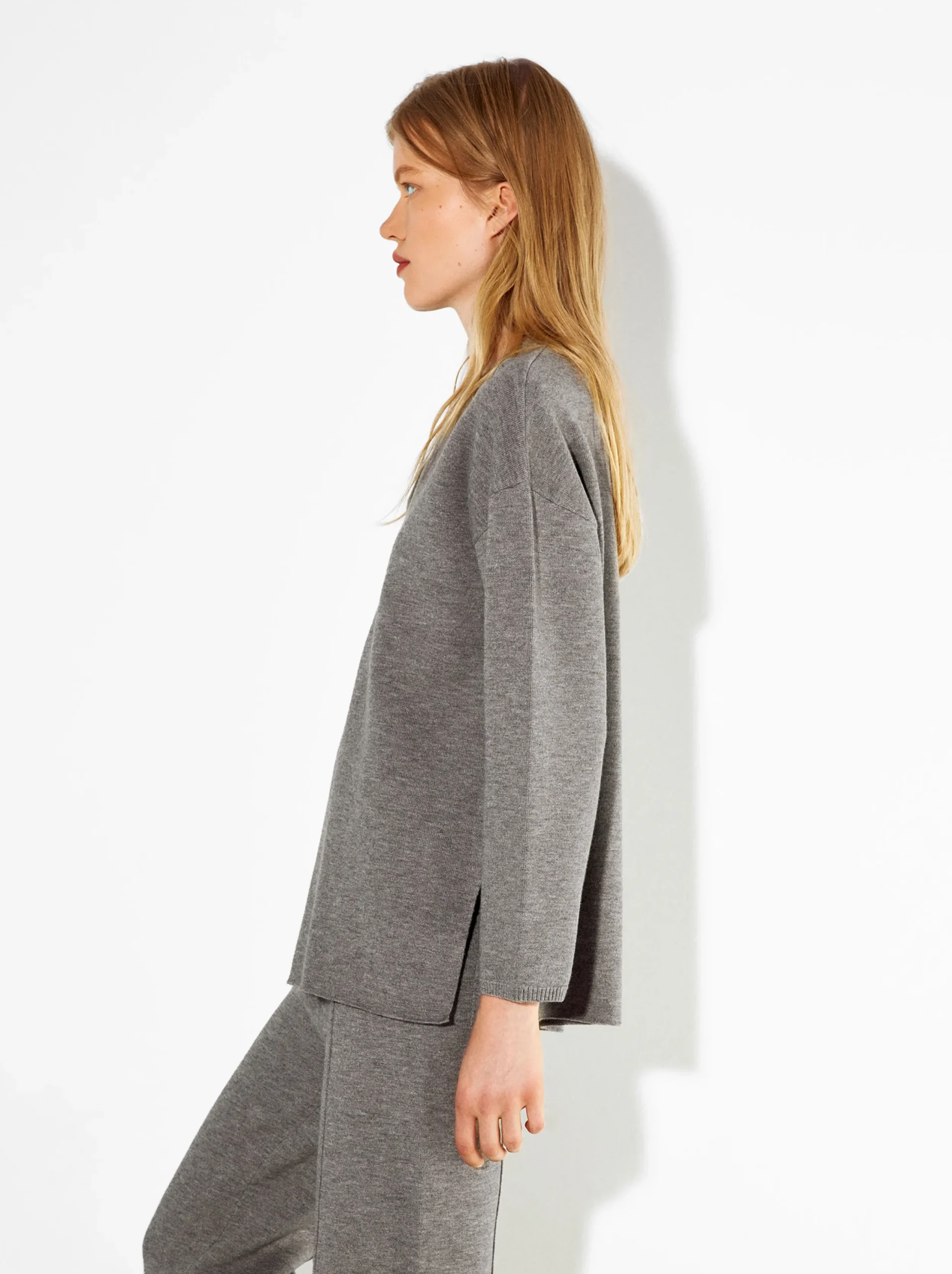 PARFOIS Jersey De Punto Cuello De Pico Marrón Outlet