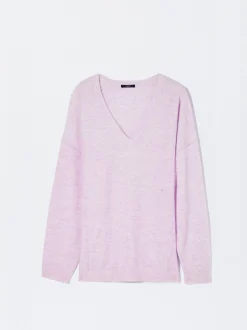 PARFOIS Jersey De Punto Cuello De Pico Violeta Best