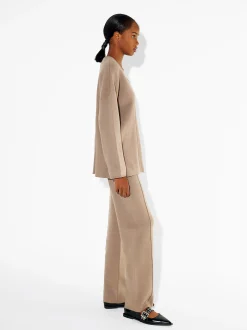 PARFOIS Jersey De Punto Cuello De Pico Camel Online