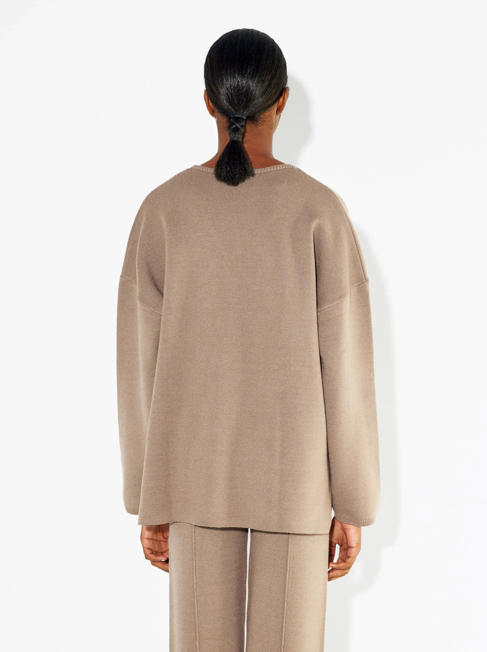 PARFOIS Jersey De Punto Cuello De Pico Camel Online