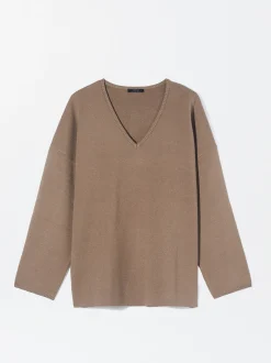 PARFOIS Jersey De Punto Cuello De Pico Camel Online