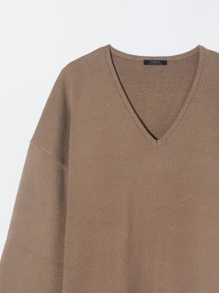 PARFOIS Jersey De Punto Cuello De Pico Camel Online