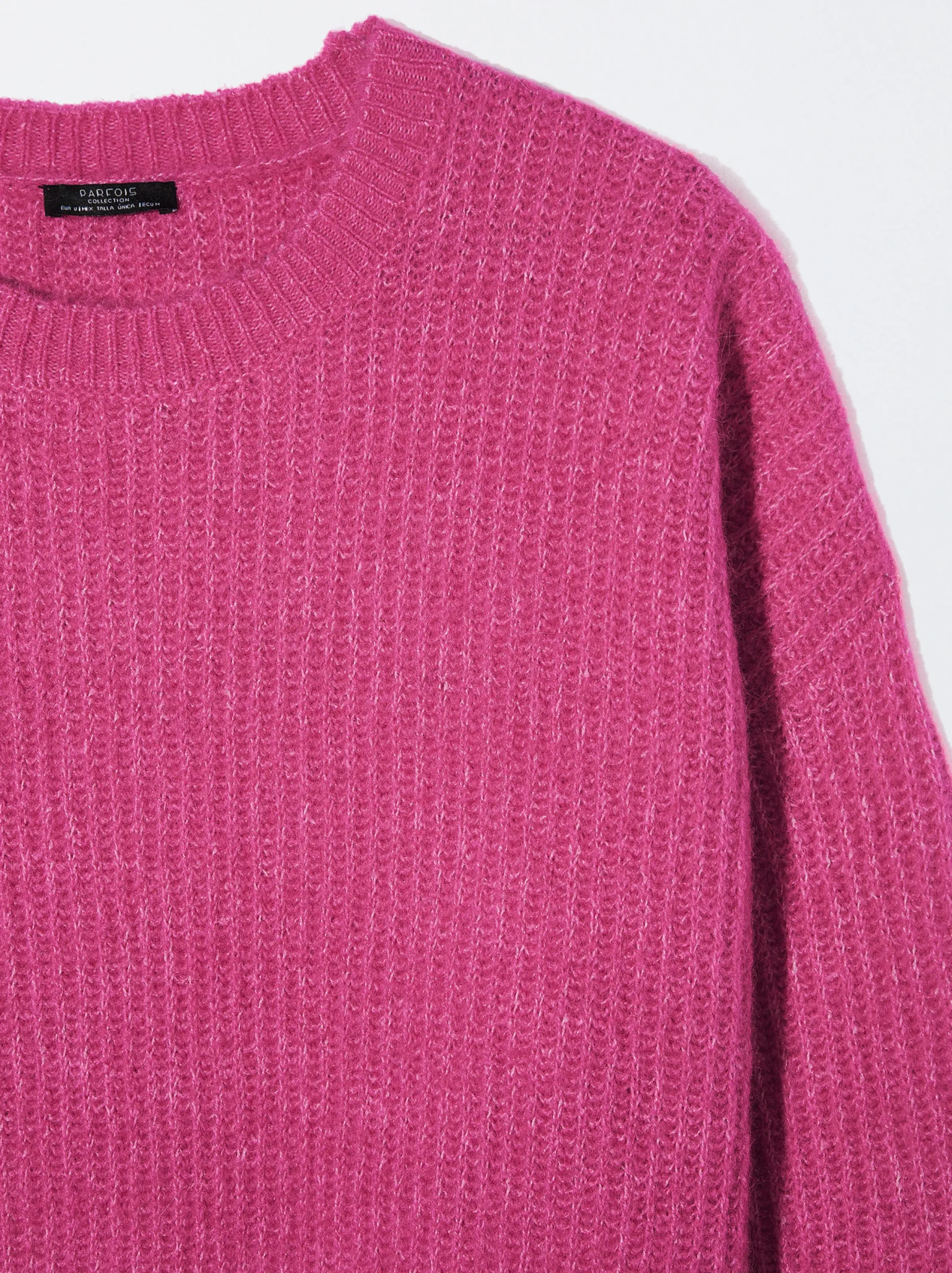 PARFOIS Jersey De Punto Cuello Redondo Fucsia Fashion
