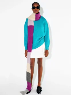 PARFOIS Jersey De Punto Cuello Redondo Azul Cheap
