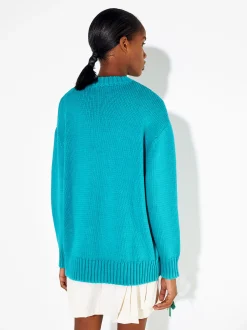 PARFOIS Jersey De Punto Cuello Redondo Azul Cheap