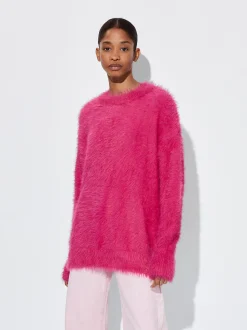 PARFOIS Jersey De Punto Cuello Redondo Fucsia Store
