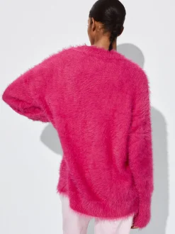 PARFOIS Jersey De Punto Cuello Redondo Fucsia Store