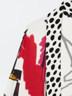 PARFOIS Kimono Abierto Estampado Multicor Sale