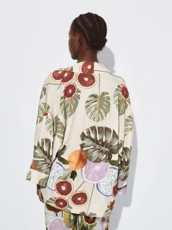 PARFOIS Kimono Abierto Estampado Multicor Cheap