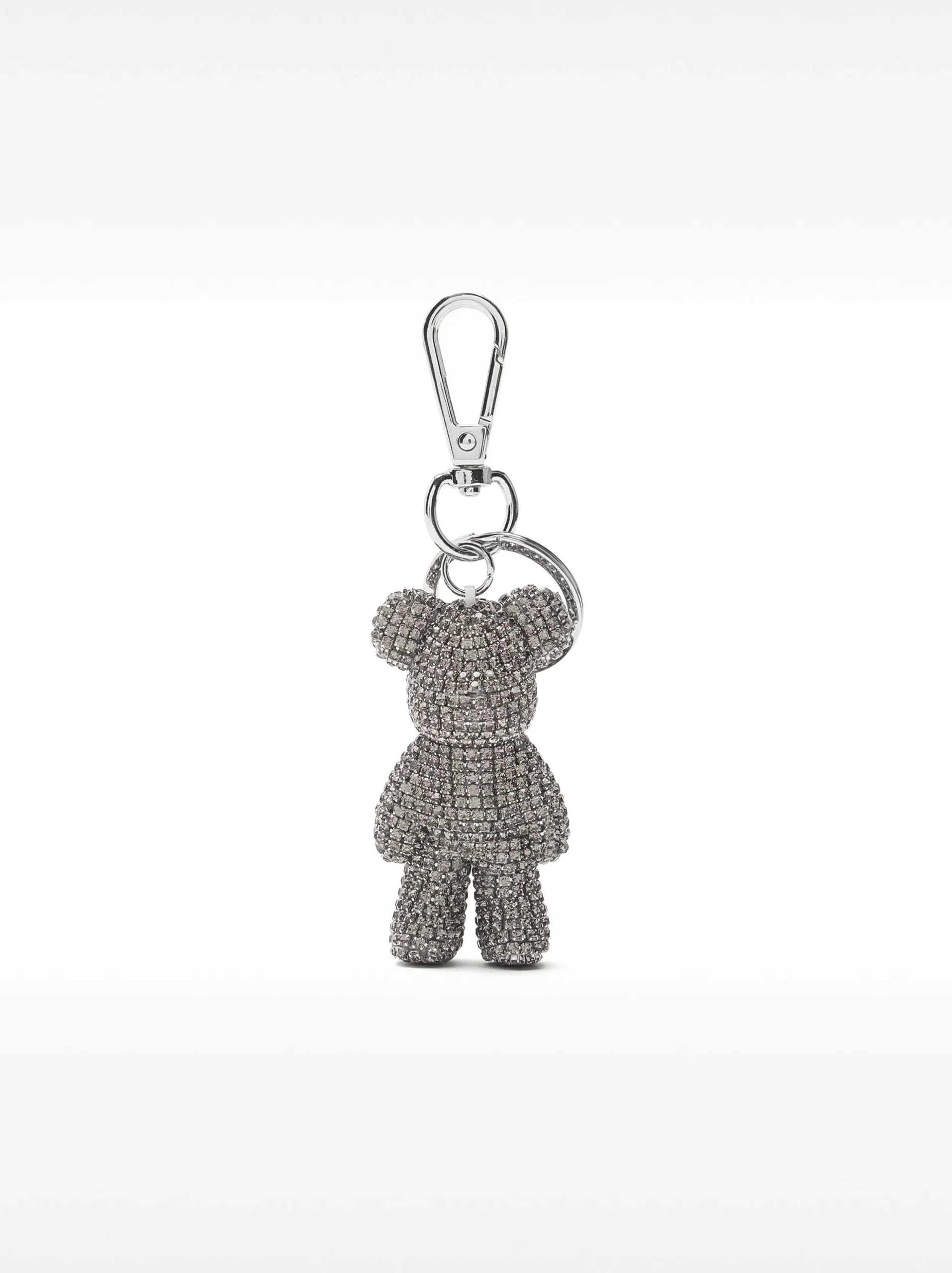 PARFOIS Llavero Oso Con Brillantes Plateado New