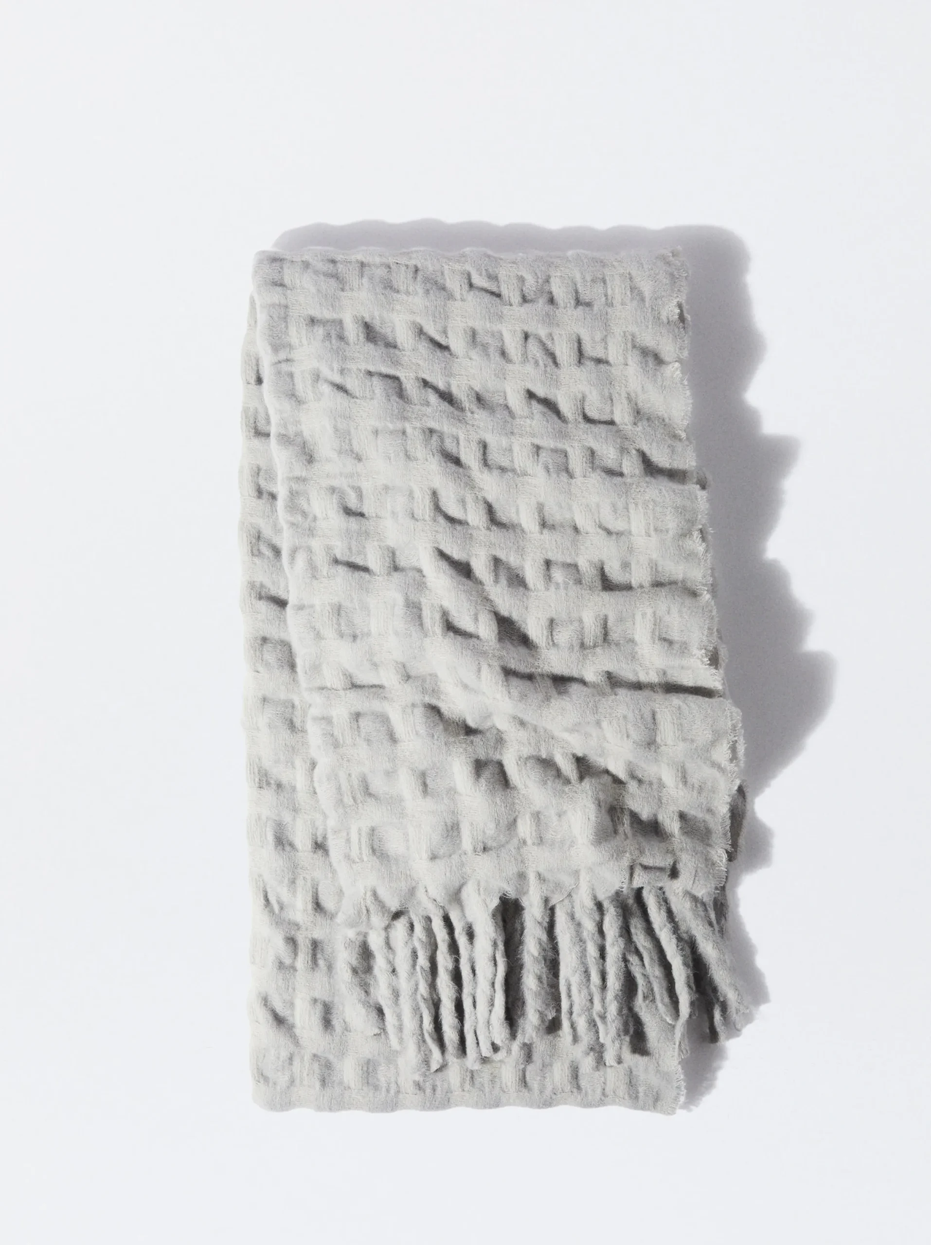 PARFOIS Maxi Bufanda Con Flecos Gris Best