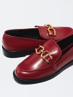 PARFOIS Mocasín Plano Hebilla Rojo Sale