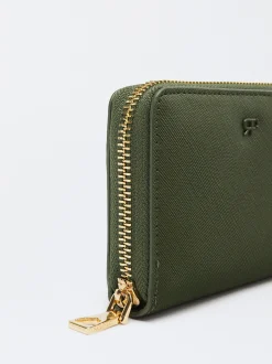 PARFOIS Monedero Con Cremallera Verde Best