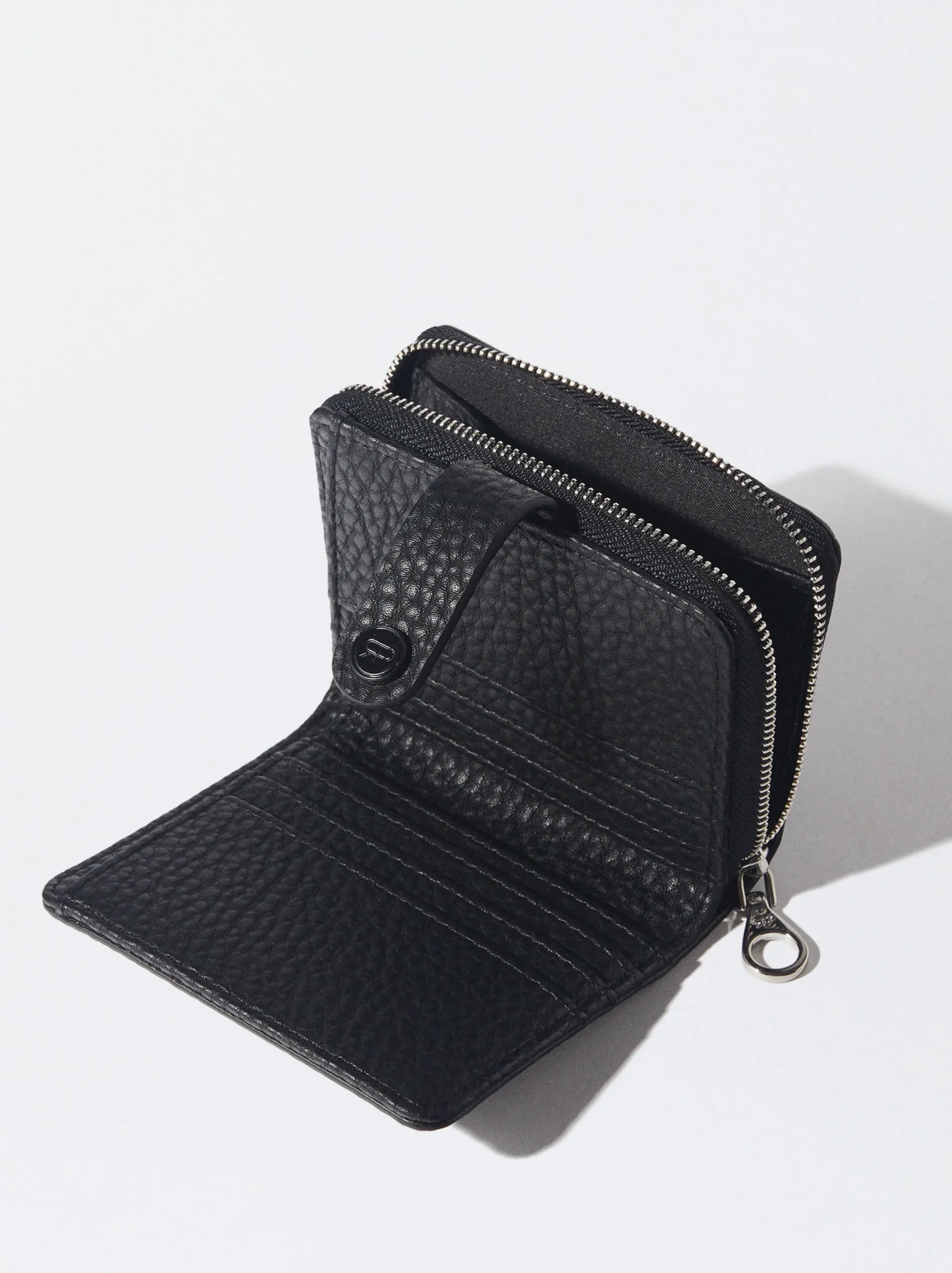 PARFOIS Monedero Con Cremallera Negro Sale