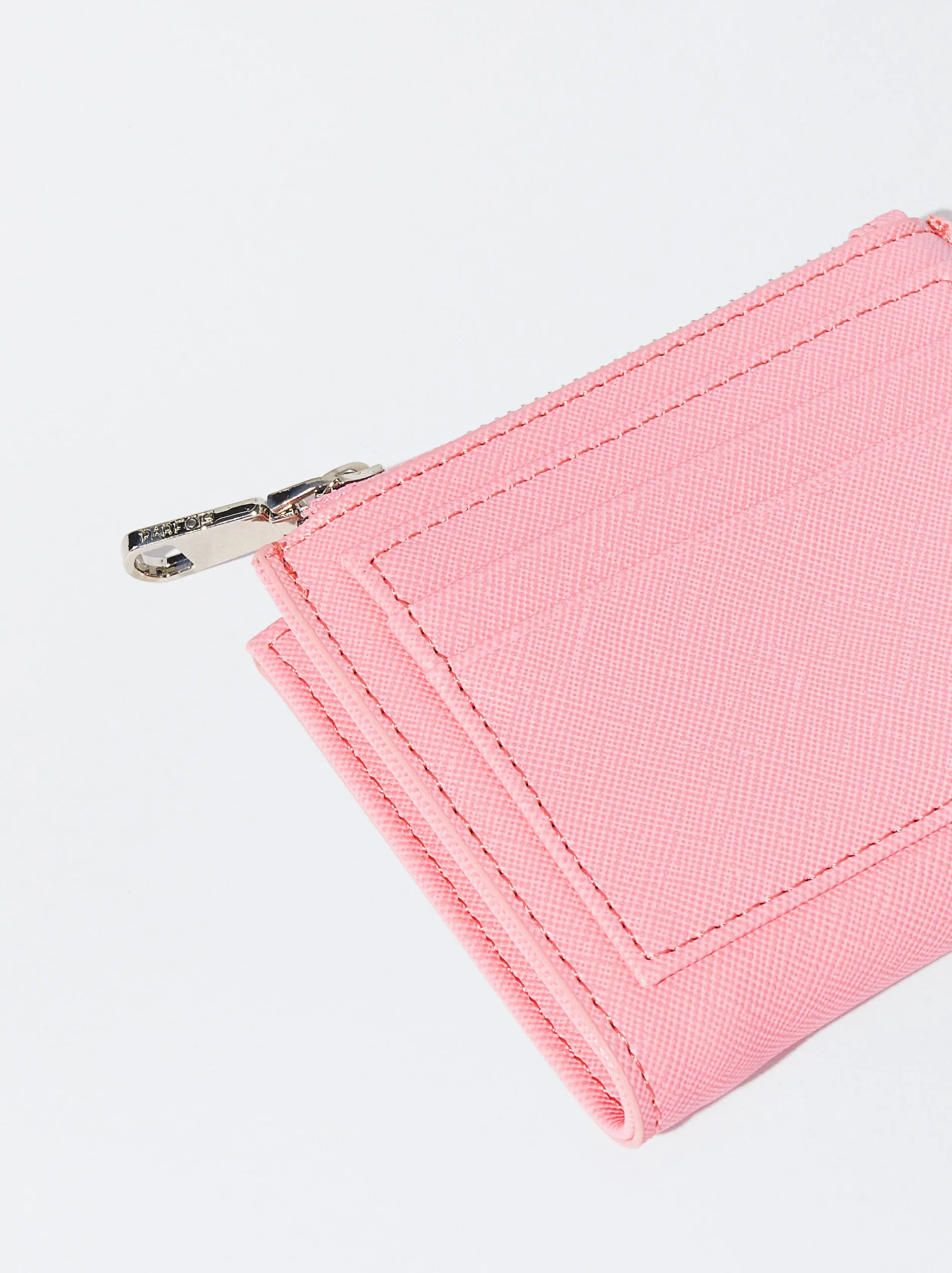 PARFOIS Monedero Con Cremallera Rosa Shop