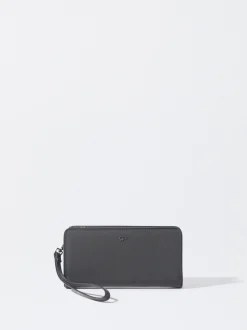 PARFOIS Monedero Con Cremallera Negro Cheap