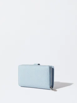 PARFOIS Monedero Con Cremallera Azul Cheap