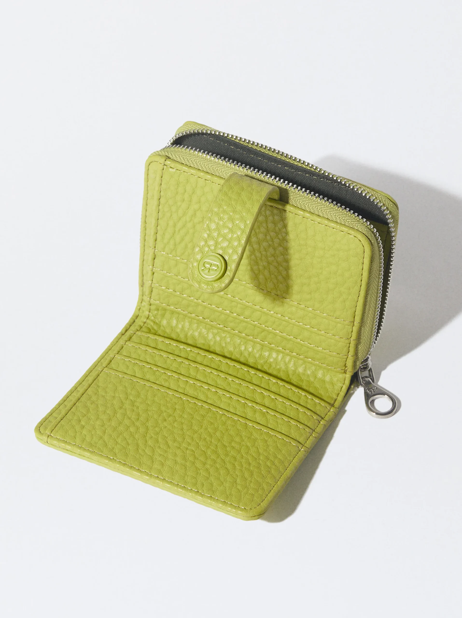 PARFOIS Monedero Con Cremallera Amarillo Store