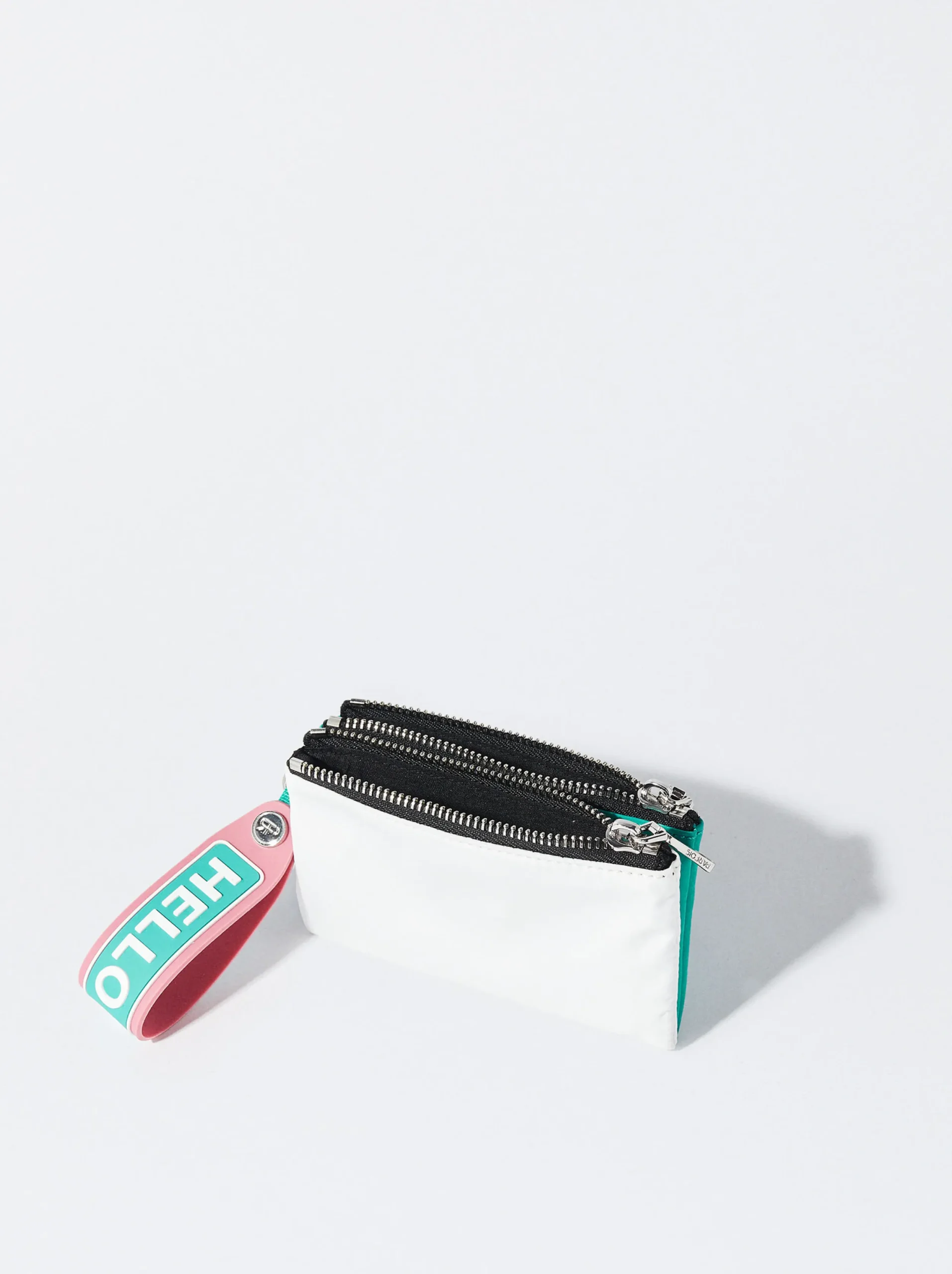 PARFOIS Monedero De Nylon Bicolor Blanco Discount