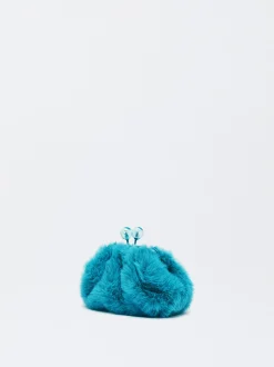 PARFOIS Monedero En Pelo Azul Sale