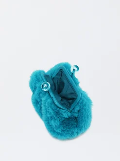 PARFOIS Monedero En Pelo Azul Sale