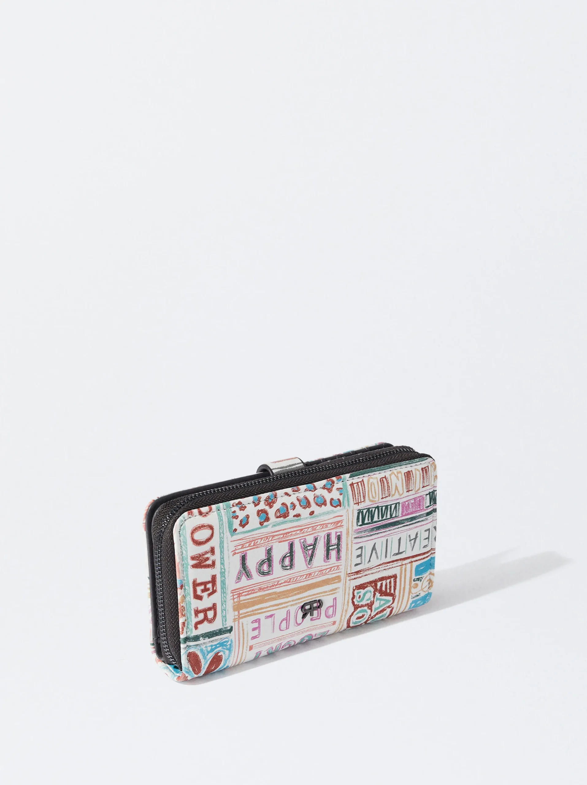 PARFOIS Monedero Estampado Blanco Outlet