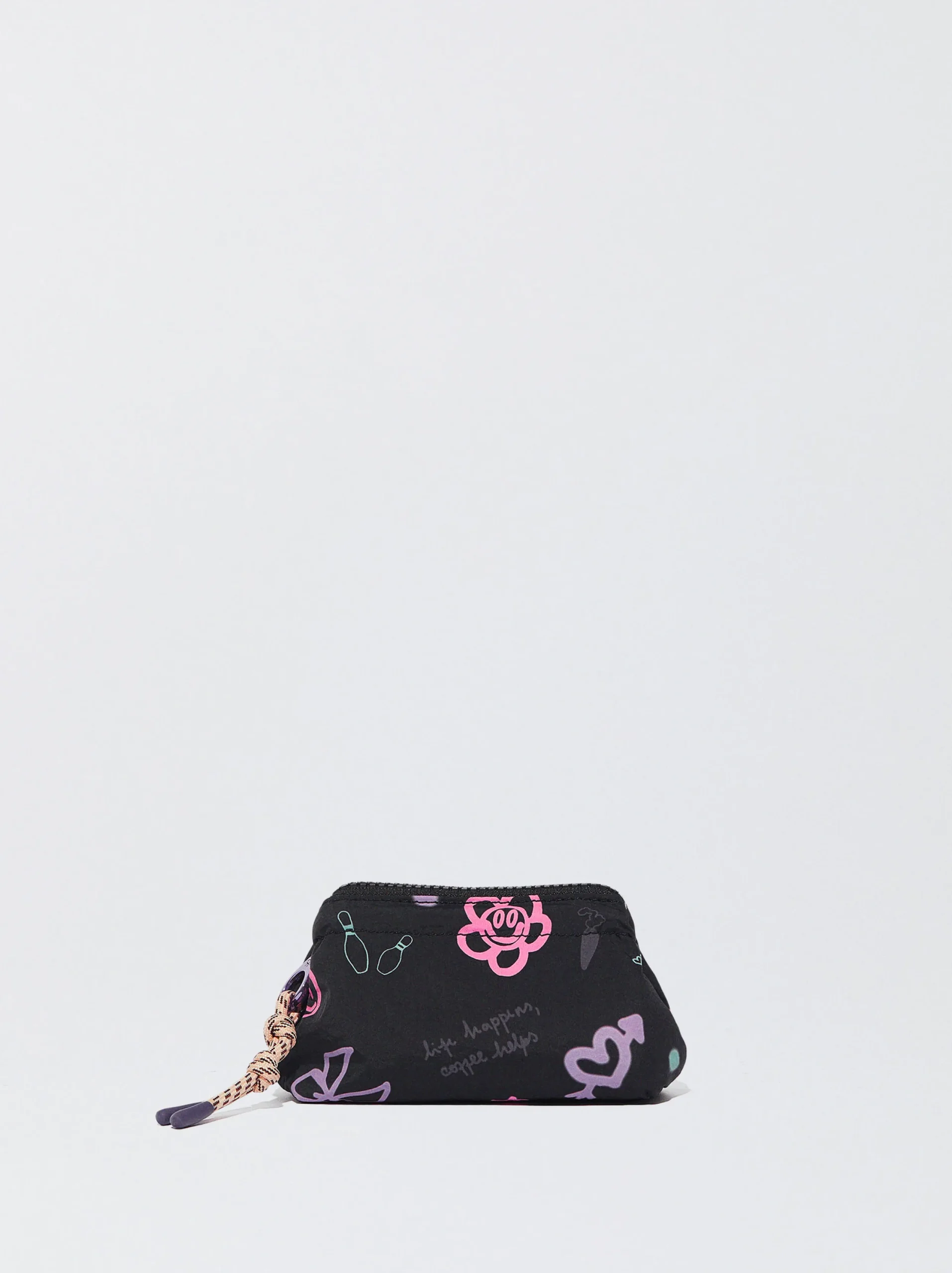 PARFOIS Monedero Estampado De Nylon Multicor Cheap