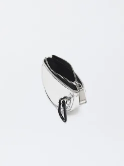 PARFOIS Monedero Metalizado Plateado Best Sale