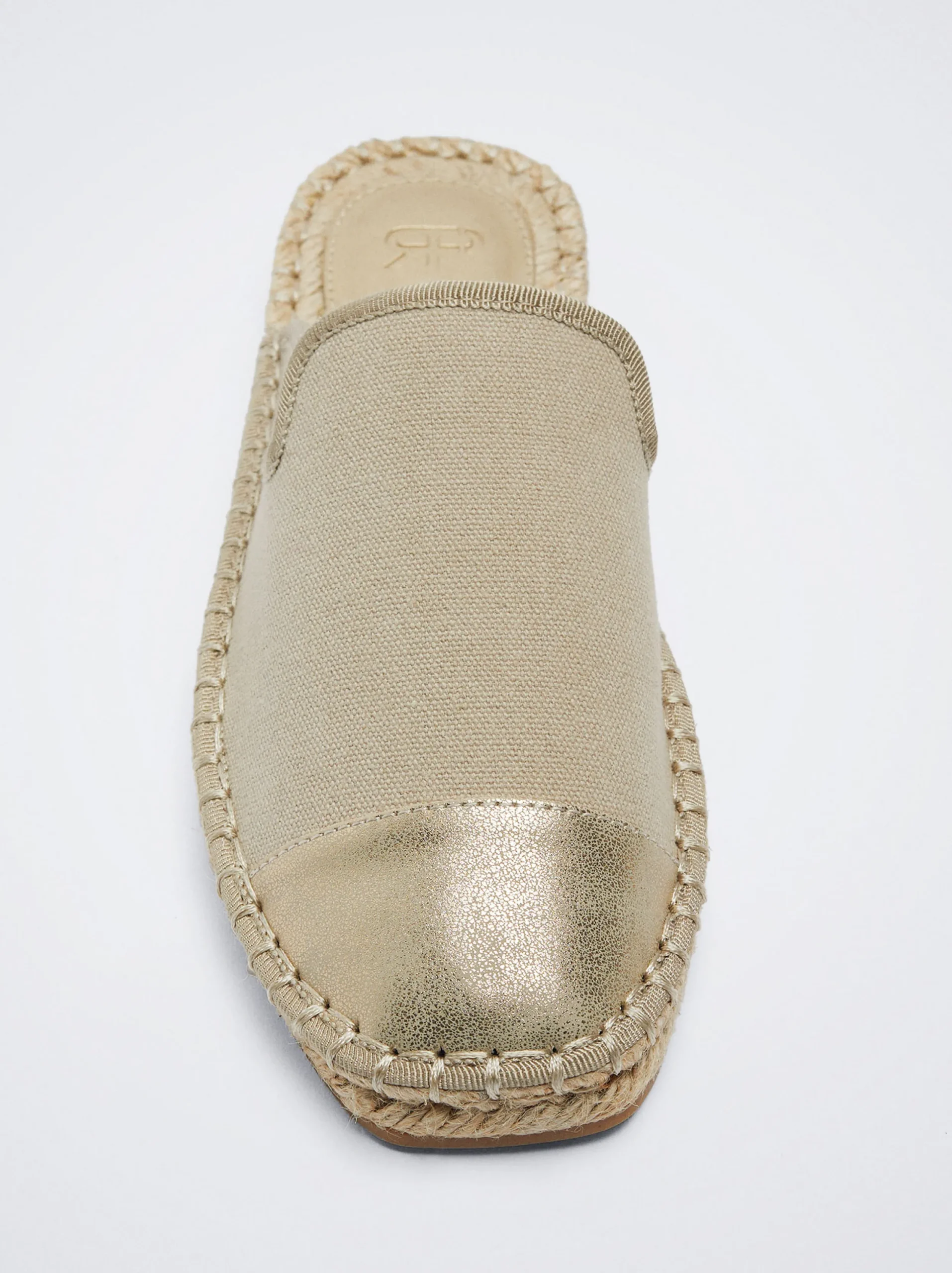PARFOIS Mules Yute Bicolor Dorado Outlet