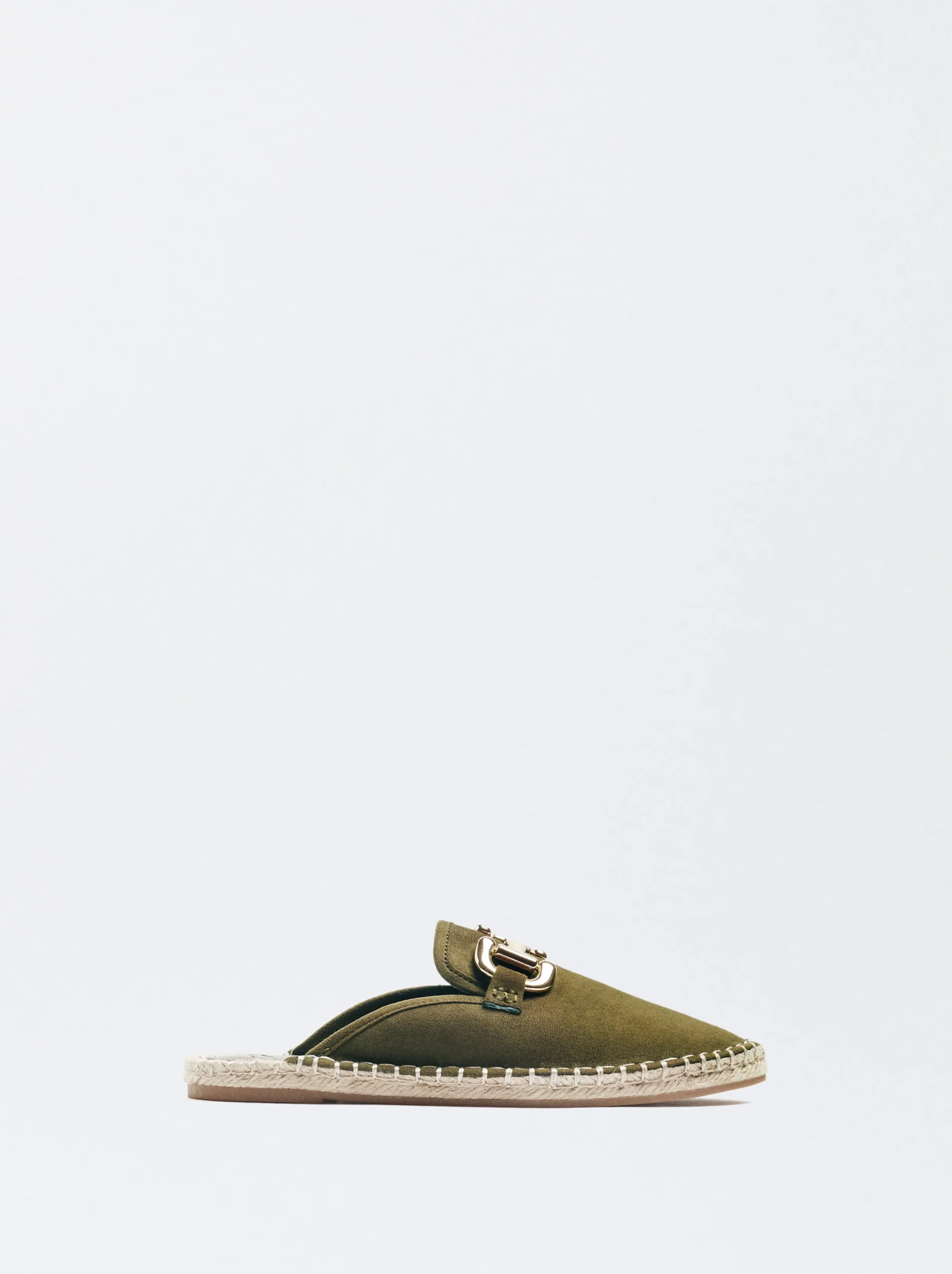 PARFOIS Mules Yute Hebilla Caqui Discount