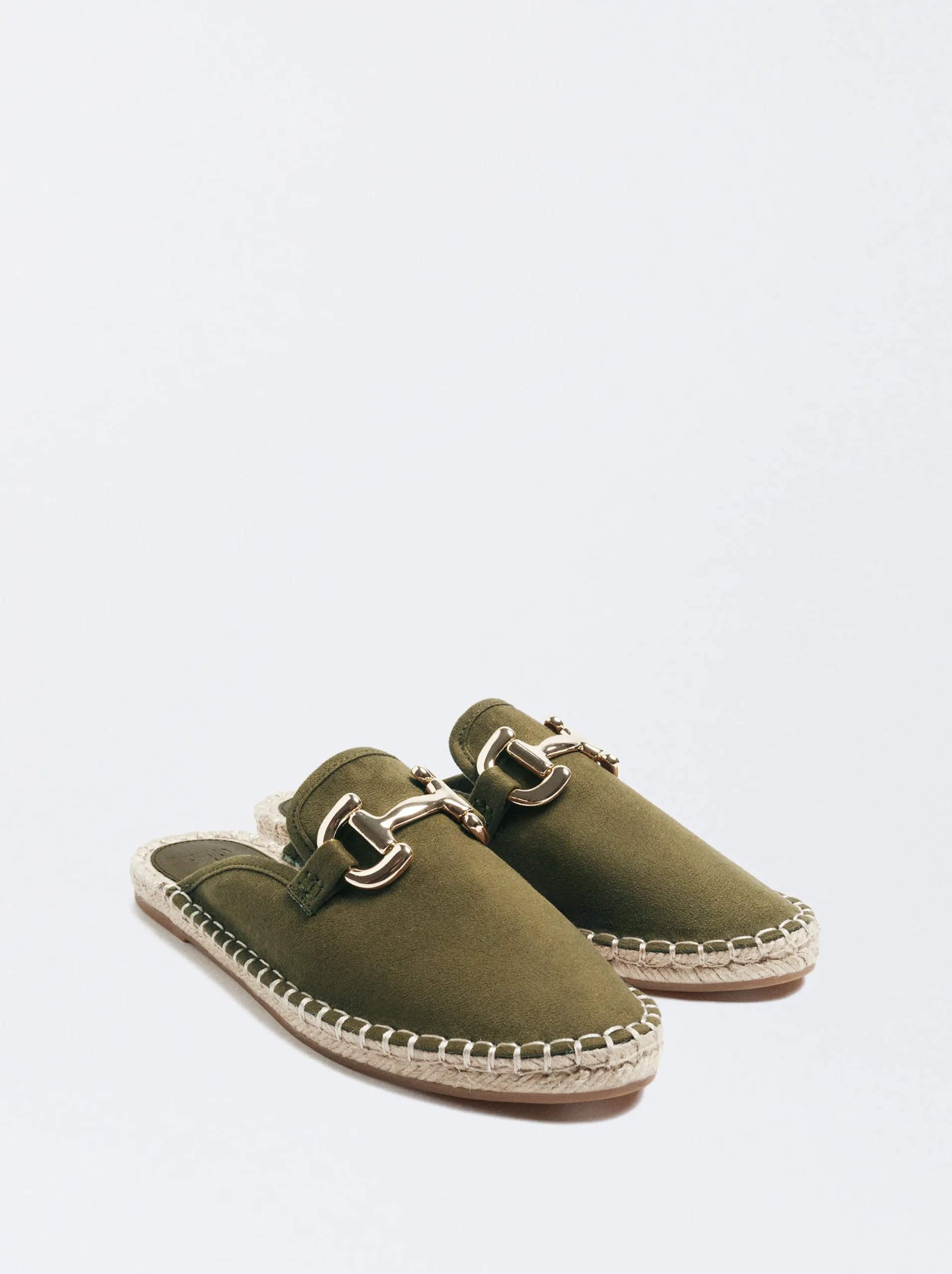 PARFOIS Mules Yute Hebilla Caqui Discount