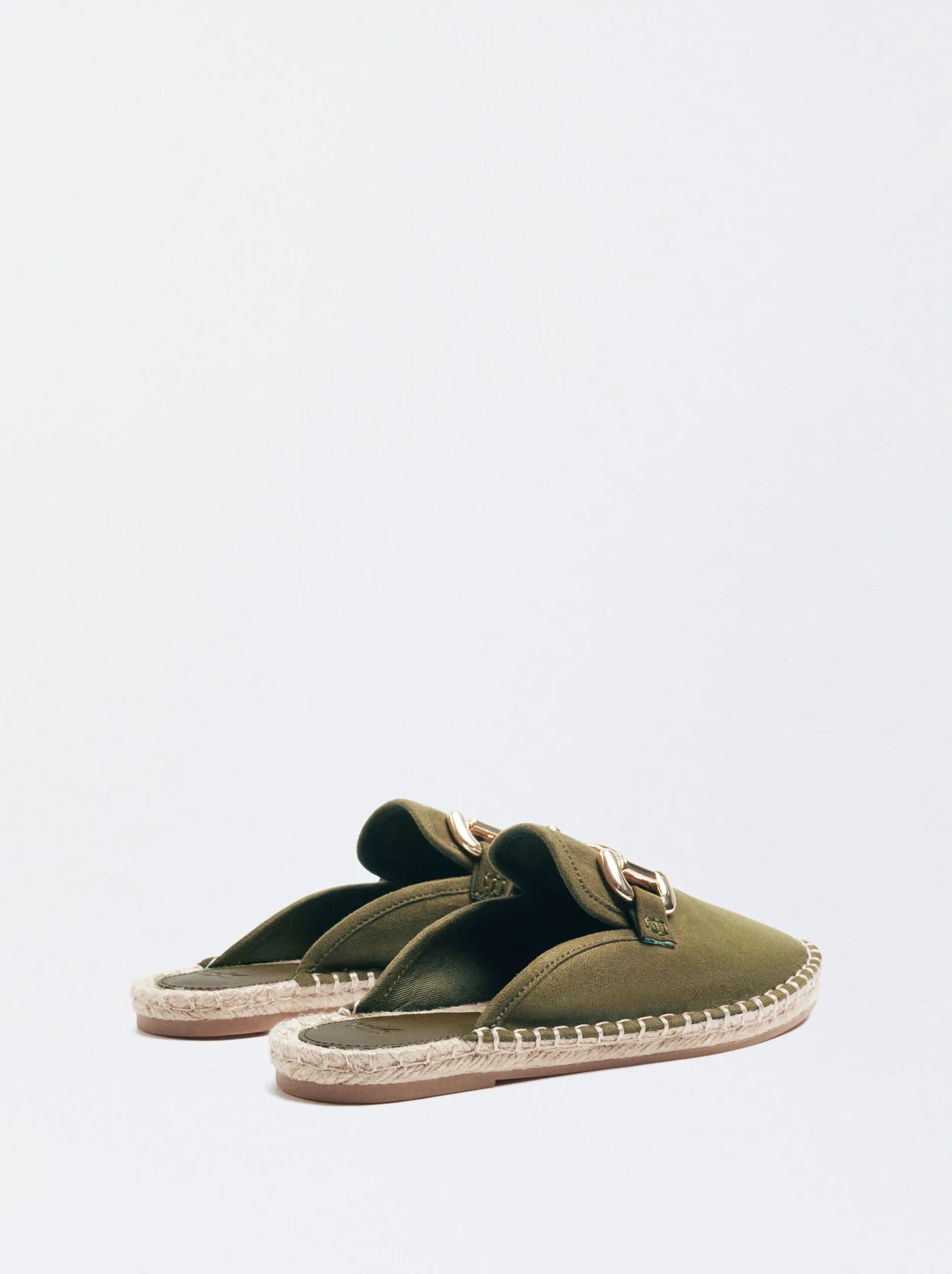 PARFOIS Mules Yute Hebilla Caqui Discount