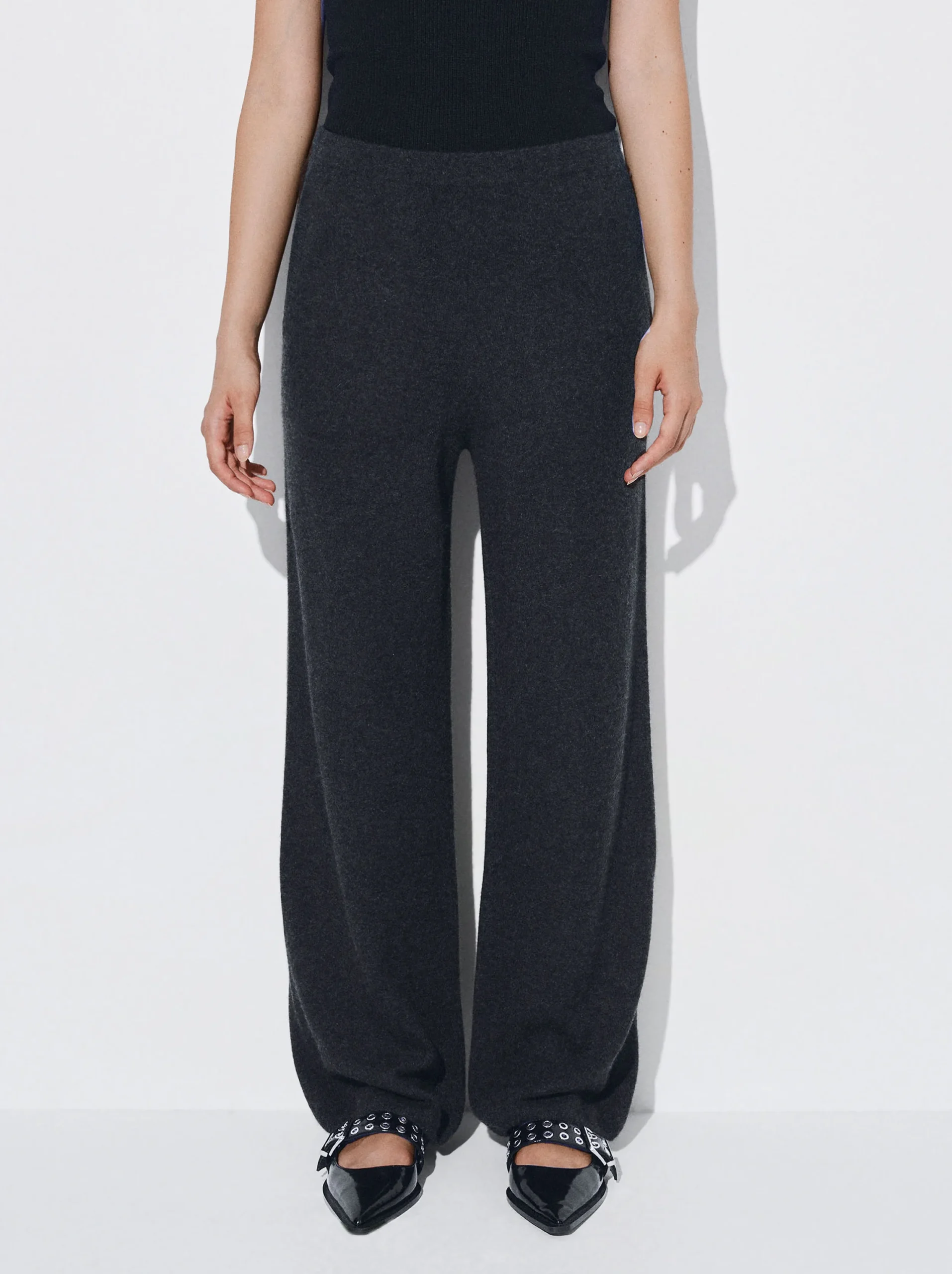 PARFOIS Pantalón 100% Cachemira Gris Clearance