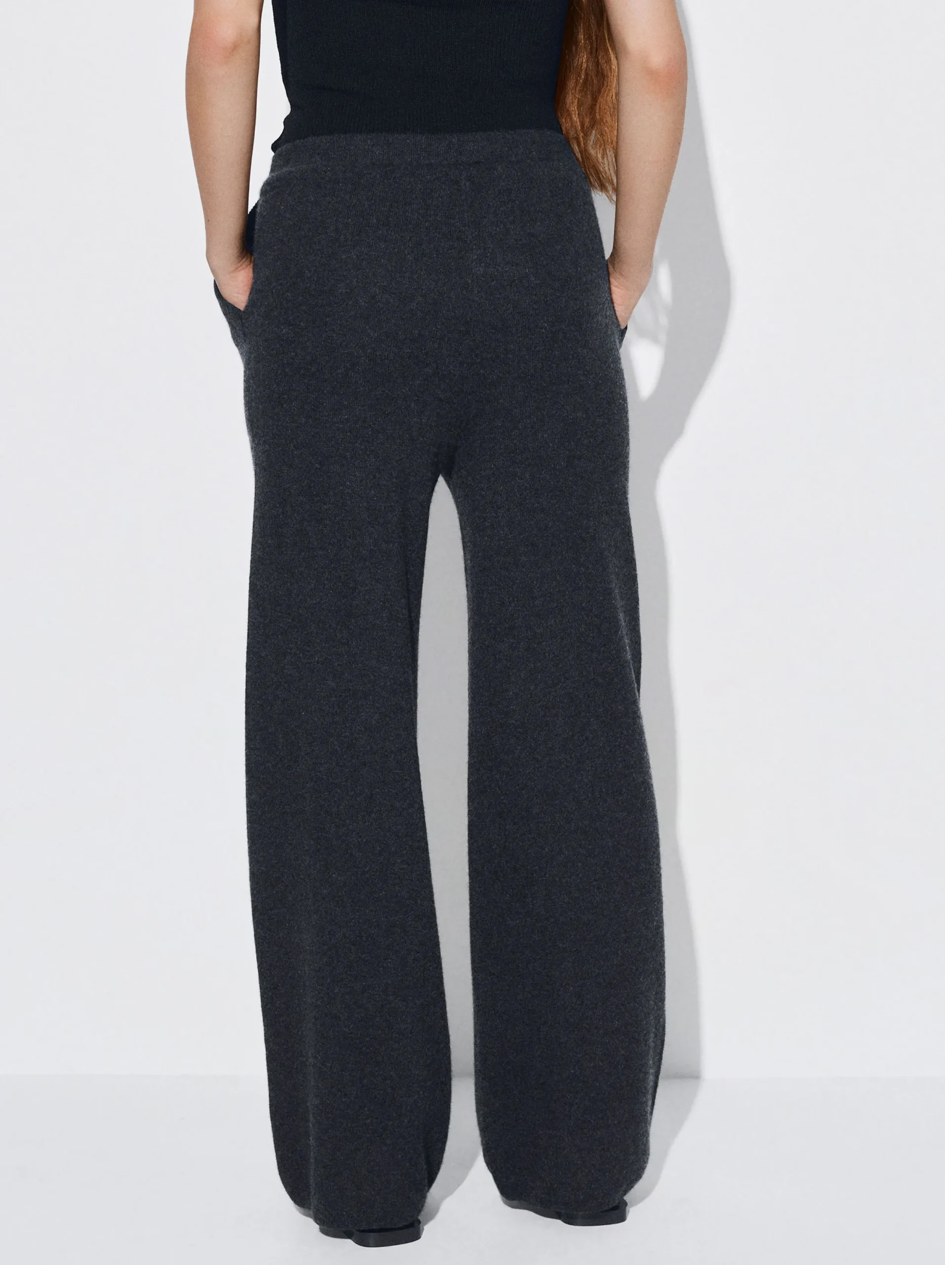 PARFOIS Pantalón 100% Cachemira Gris Clearance