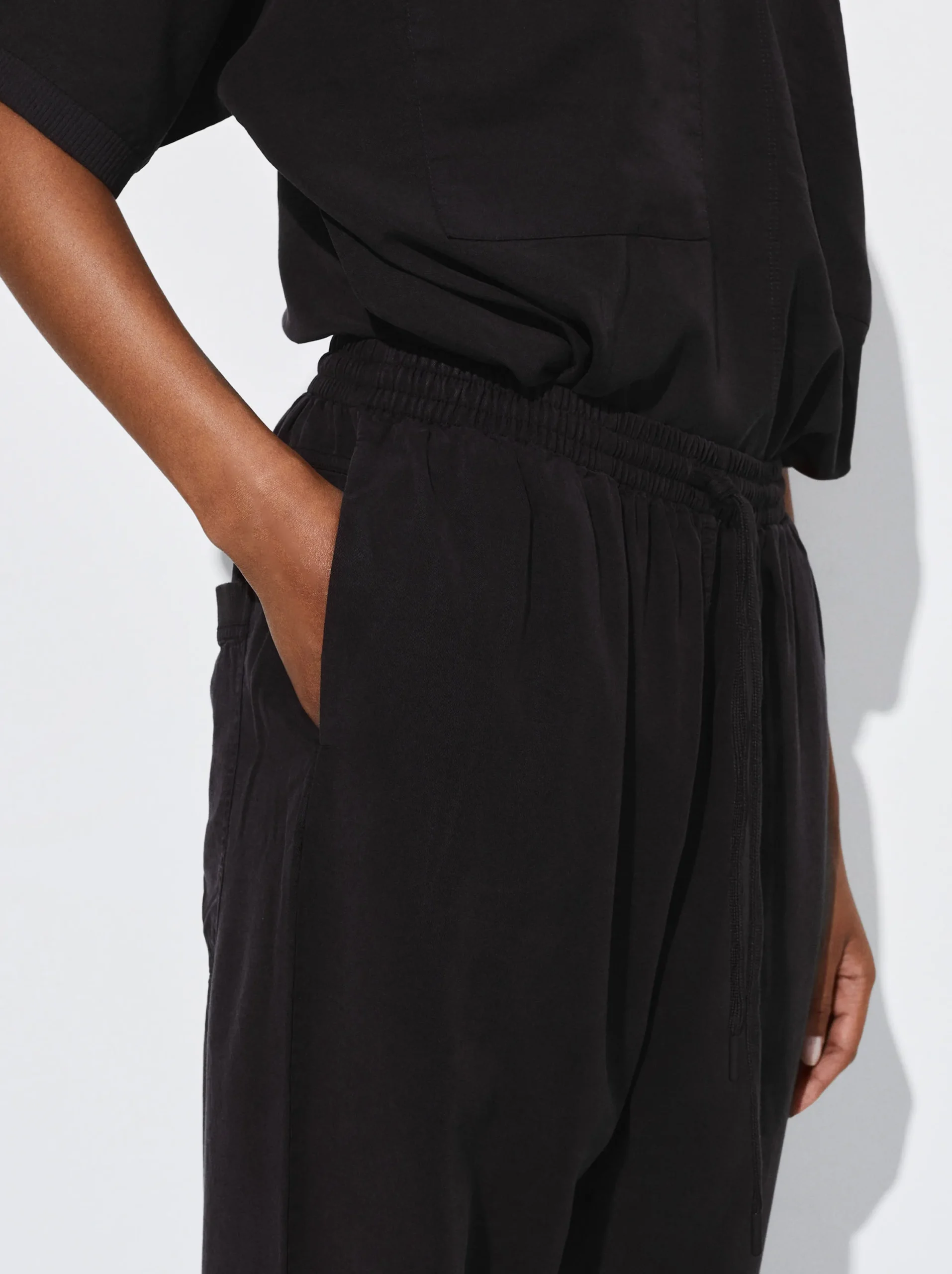 PARFOIS Pantalón 100% Lyocell Negro Fashion