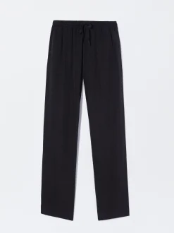 PARFOIS Pantalón 100% Lyocell Negro Fashion